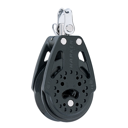 Blok 57mm skraldeblok m. svivel manuel Harken Ratchet