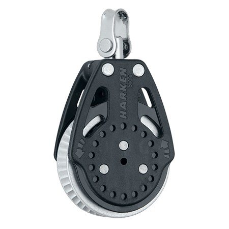 Blok 57mm skraldeblok m. svivel auto Harken hk 2168 Ratchmatic
