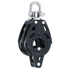 Harken dobbelt blok 57mm m. svivel og hunsnot