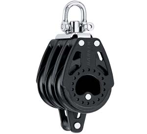 Harken tripel blok 57mm m. svivel og hunsnot