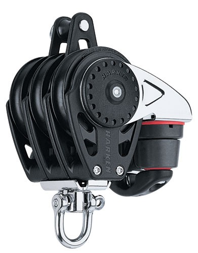 Harken tripel blok 57mm CamMatic m. fr�l�r, svivel og hunsnot