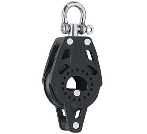Harken enkel blok 40mm m. svivel og hunsnot