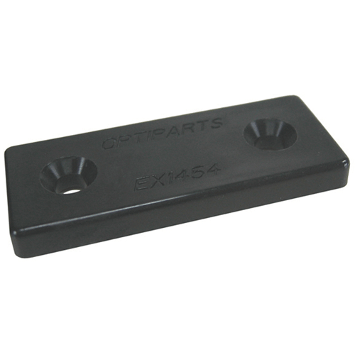 H�ngestrop monteringsplade plast sort, 10-pak