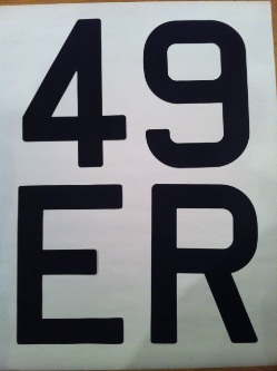49er Sejl nummer/bogstav 12"
