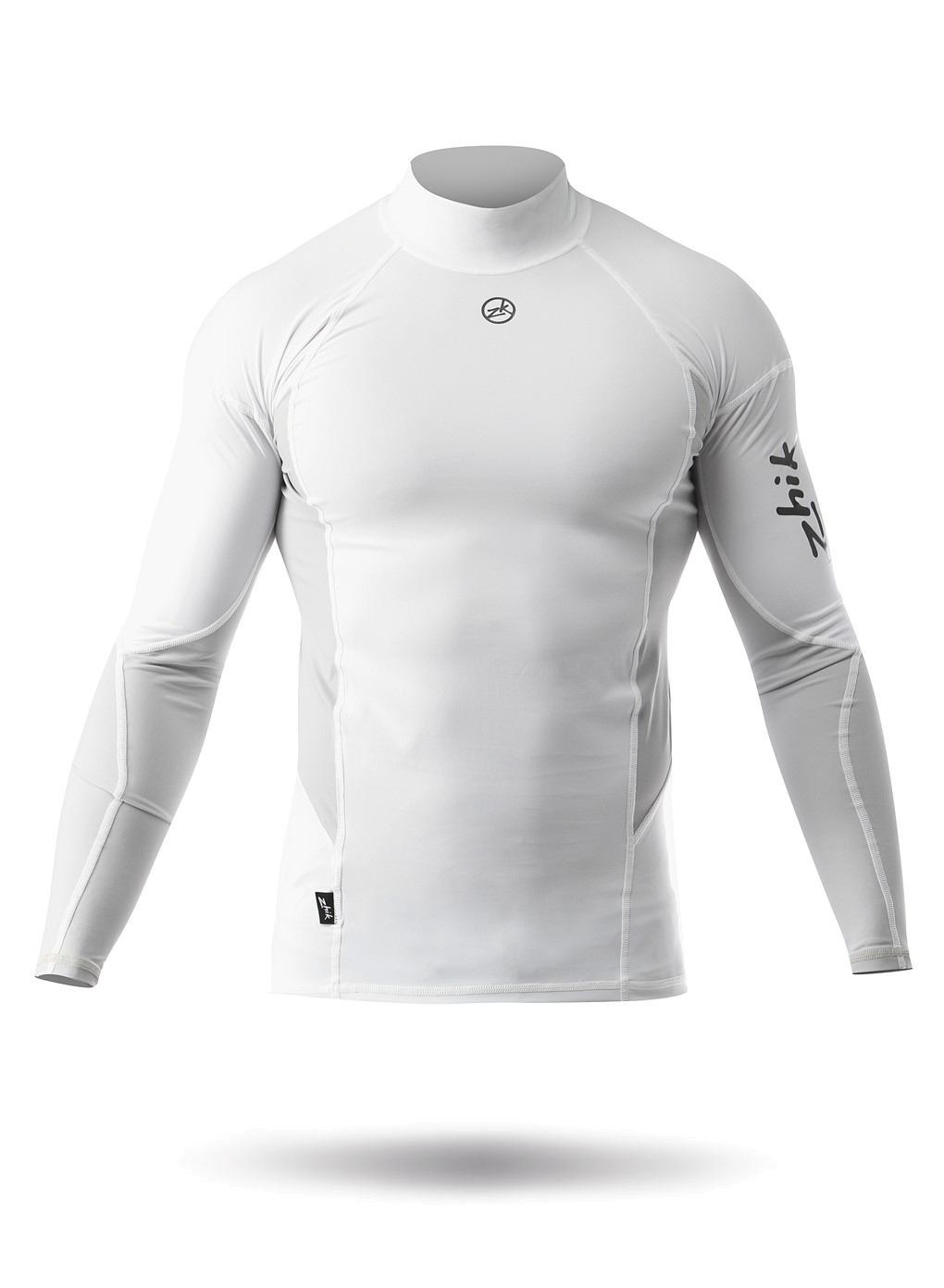 Spandex top Zhik lange �rmer hvid